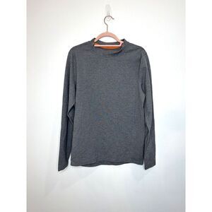 Omni Wool Shirt Mens Medium Gray Wool Blend Base Layer Hiking Outdoors Camping M